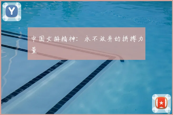 中国女排精神:永不放弃的拼搏力量